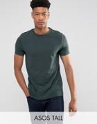 Asos Tall T-shirt With Crew Neck - Green