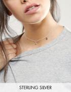 Asos Rose Gold Plated And Sterling Silver Charm Choker Necklace - Multi