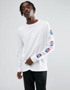 Sweet Sktbs X Pepsi Long Sleeve T-shirt With Sleeve Print - White