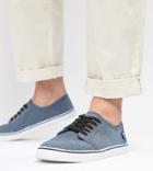 Duke King Size Canvas Lace Up Sneakers In Denim - Navy
