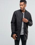 D-struct Long Line Bomber Jacket - Black