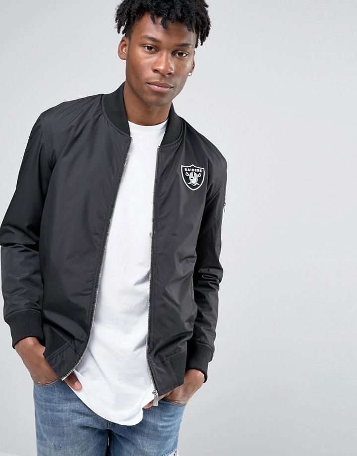 New Era Raiders Bomber Jacket - Black