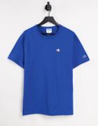 Champion Small Logo T-shirt In Blue-blues