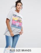 Pink Clove Retro Style Tee - Gray