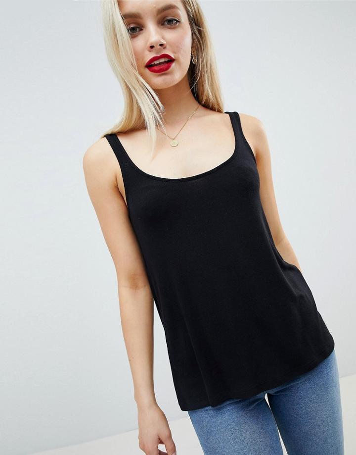 Stradivarius Jersey Ribbed Tank Top - Blue
