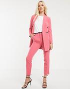 Stradivarius Tailored Pants With Belt In Pink