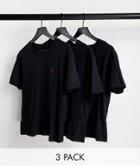 Farah Hendon 3 Pack Lounge T-shirt In Black