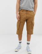 Esprit Long Cargo Short In Beige - Beige