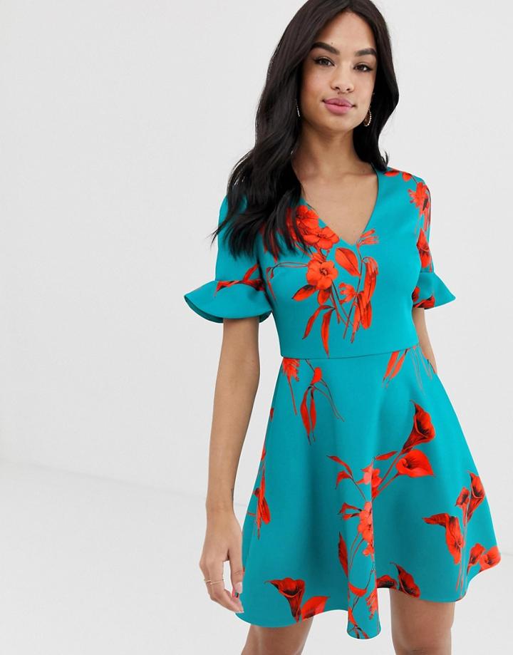 Ted Baker Chynaa Fantasia Skater Dress - Blue