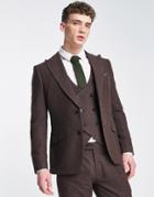 Harry Brown Suit Jacket In Brown Tweed