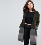 Elvi Striped Wool Blend Coat - Multi