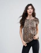 Vero Moda Leopard Print Top - Multi
