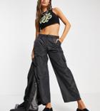Reclaimed Vintage Inspired 00s Straight Low Rise Cargo Pants In Gray