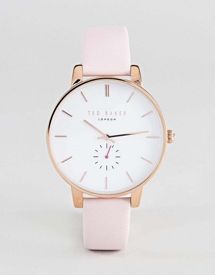 Ted Baker Te50310003 Olivia Leather Watch In Pink 40mm - Pink