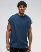 Asos Super Oversized T-shirt In Blue - Cadet Blue