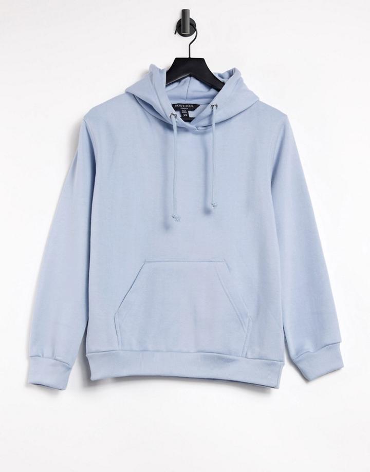 Brave Soul Relaxed Fit Clara Hoodie In Blue-blues