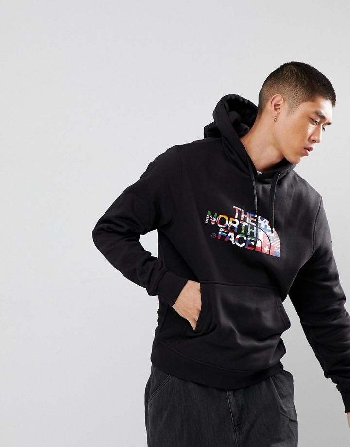 The North Face International Limited Capsule Logo Hoodie In Black - Black