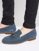 Hudson London Bernini Suede Tassel Loafers - Navy