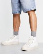 Schuh Webb Hi Top Canvas Sneakers In White