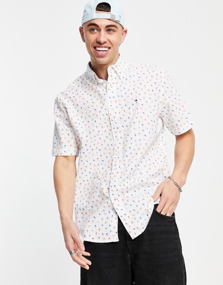 Tommy Hilfiger Tiny Palm Tree Short Sleeve Shirt-white