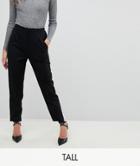 Y.a.s Tall Tailored Pants With Elasticated Waist In Black - Black