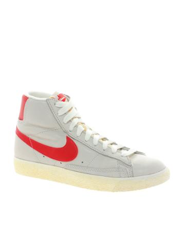 Nike Blazer Mid White/red Leather High Top Trainers