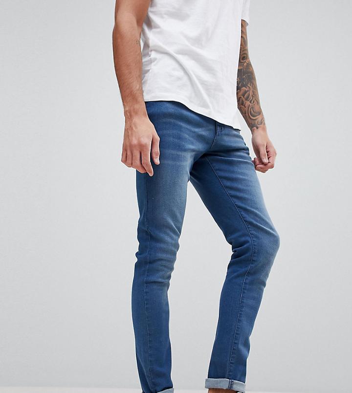 Brooklyn Supply Co Super Skinny Jeans In Smokey Blue - Blue