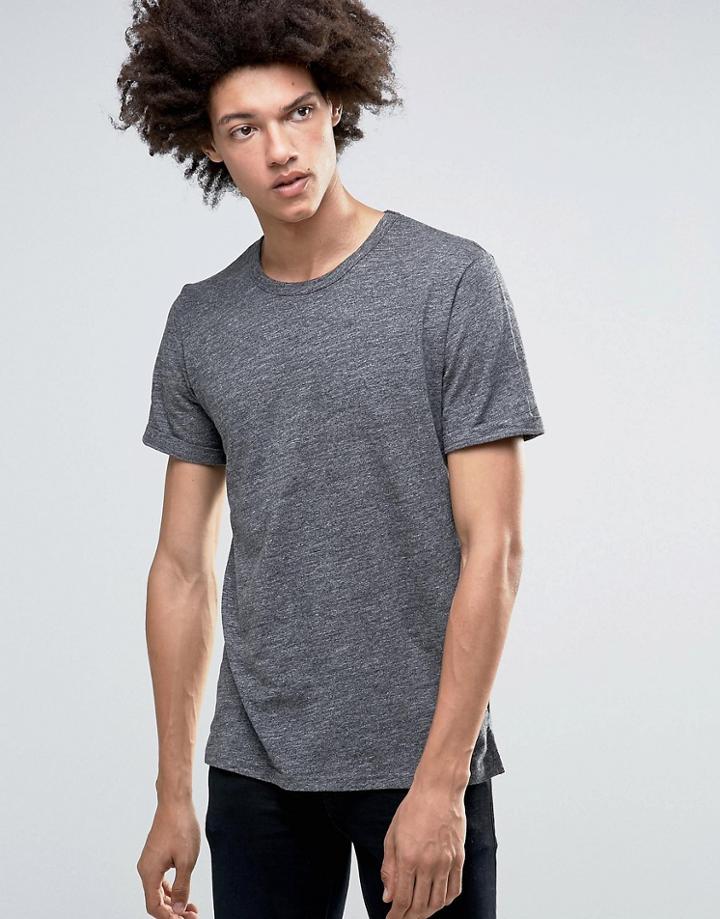 Minimum Delta Slub T-shirt In Grey - Gray