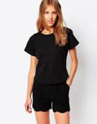 Closet Quilted Scuba Top - Black