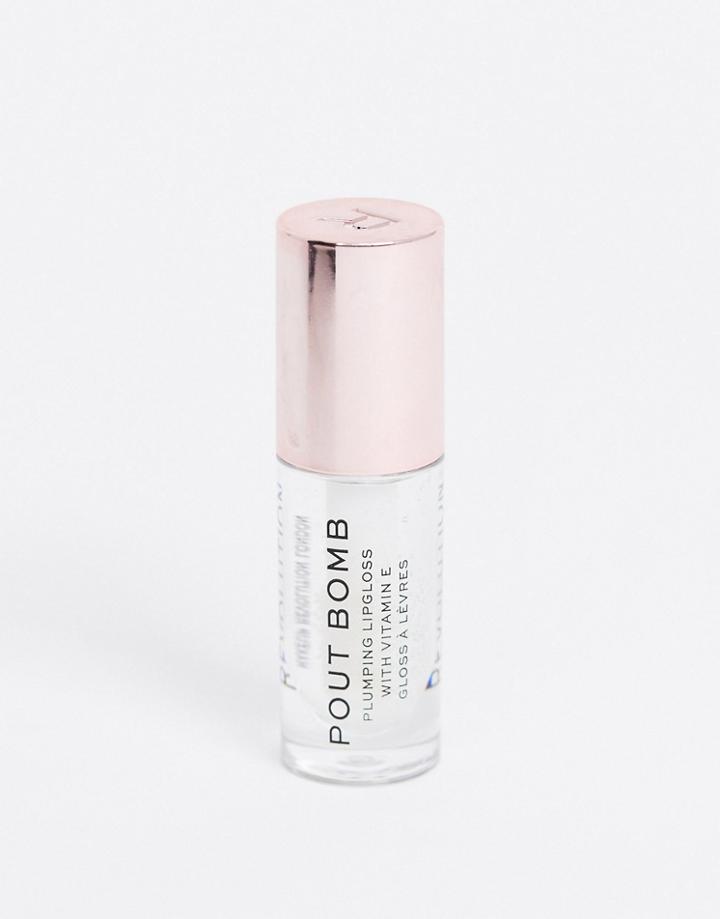 Revolution Pout Bomb Plumping Lip Gloss - Glaze-no Color
