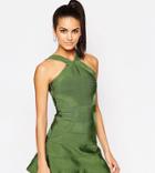 Wow Couture Bandage Skater Dress - Green