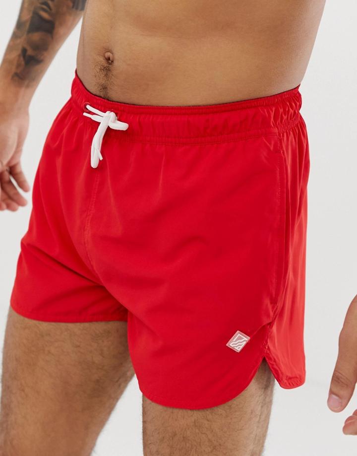 Bershka Swim Shorts In Red