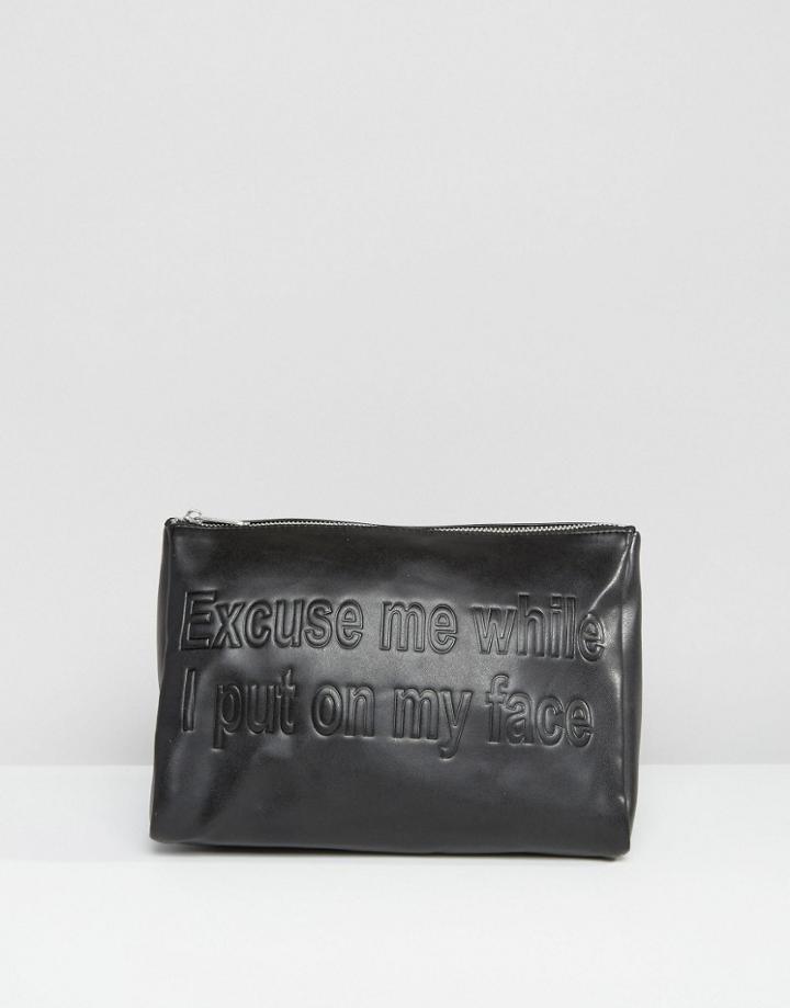Monki Makeup Bag - Black