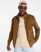 Farah Bowie Cord Harrington Jacket-brown