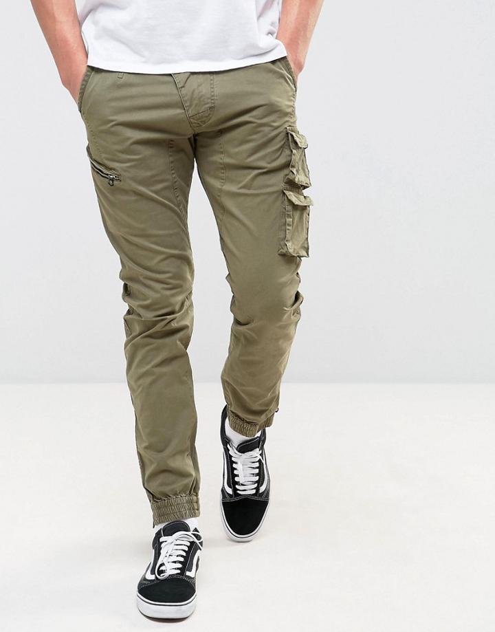 Replay Tapered Cargo Pocket Pant Regular Leg - Green