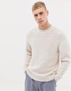 Tiger Of Sweden Jeans Oversized Fit Hairy Knit Wool Sweater In Pale Pink - Tan