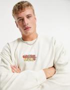 Topman Global Unity Print Sweatshirt In Ecru-neutral