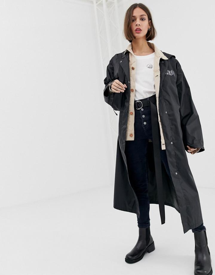 Cheap Monday Recycled Polyester Oversized Jacket With Back Logo - Black
