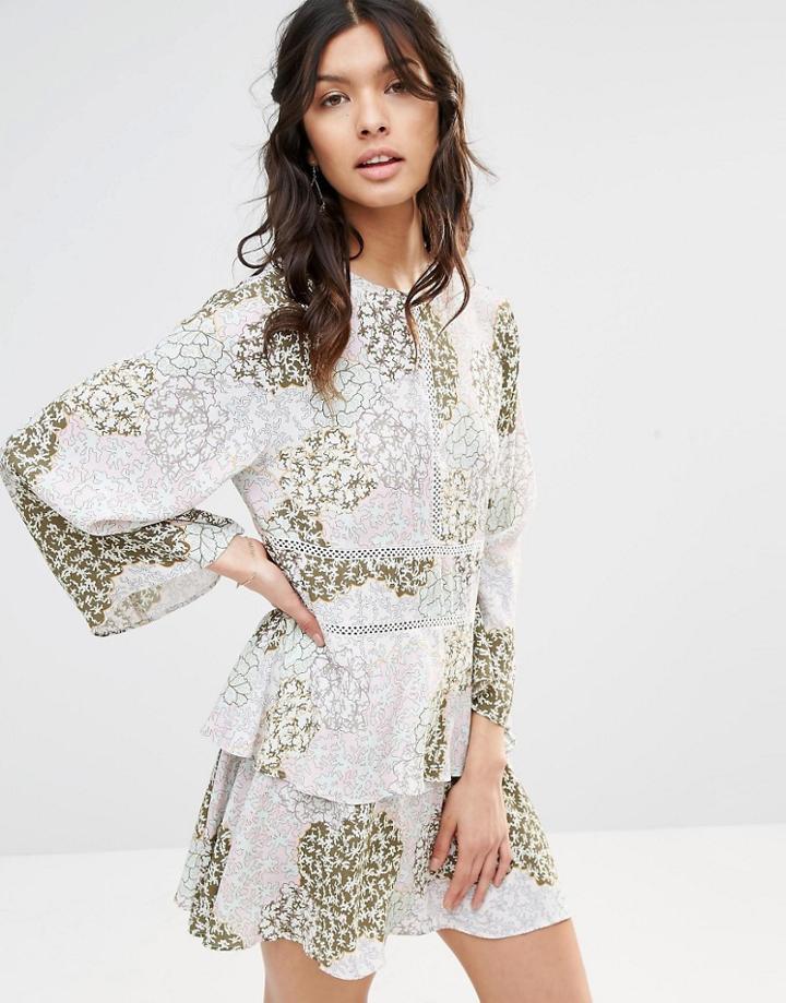 Stevie May Multi Print Tiered Dress - Multi