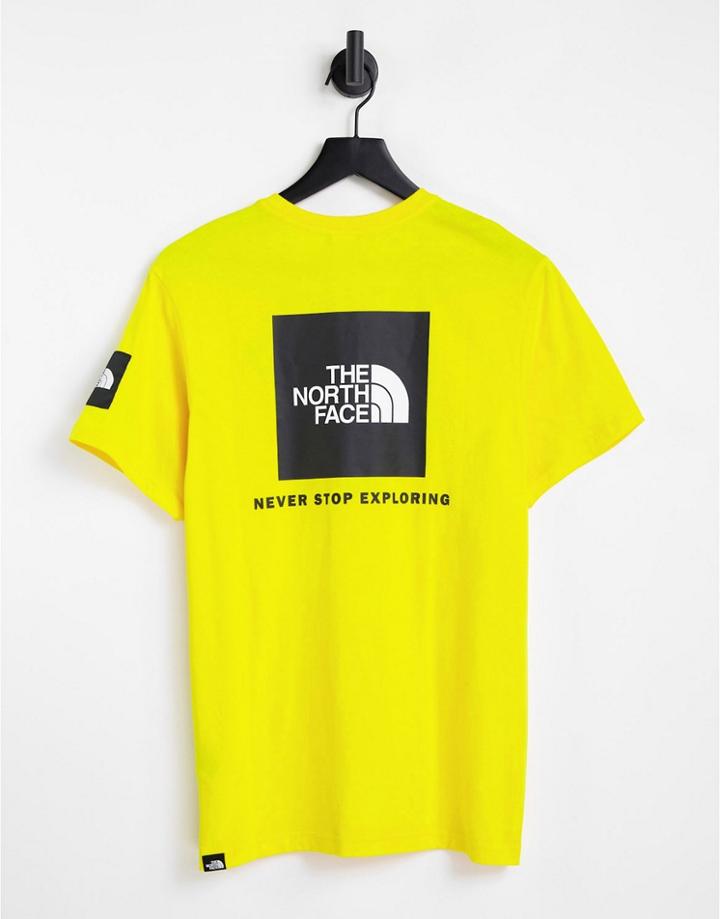 The North Face Search And Rescue Back Print T-shirt In Yellow