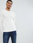 Jack & Jones Essentials Crew Neck Sweater In Texture - Cream