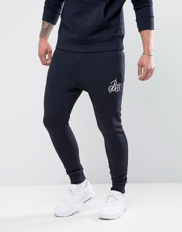 Bee Inspired Joggers In Navy Skinny Fit - Navy