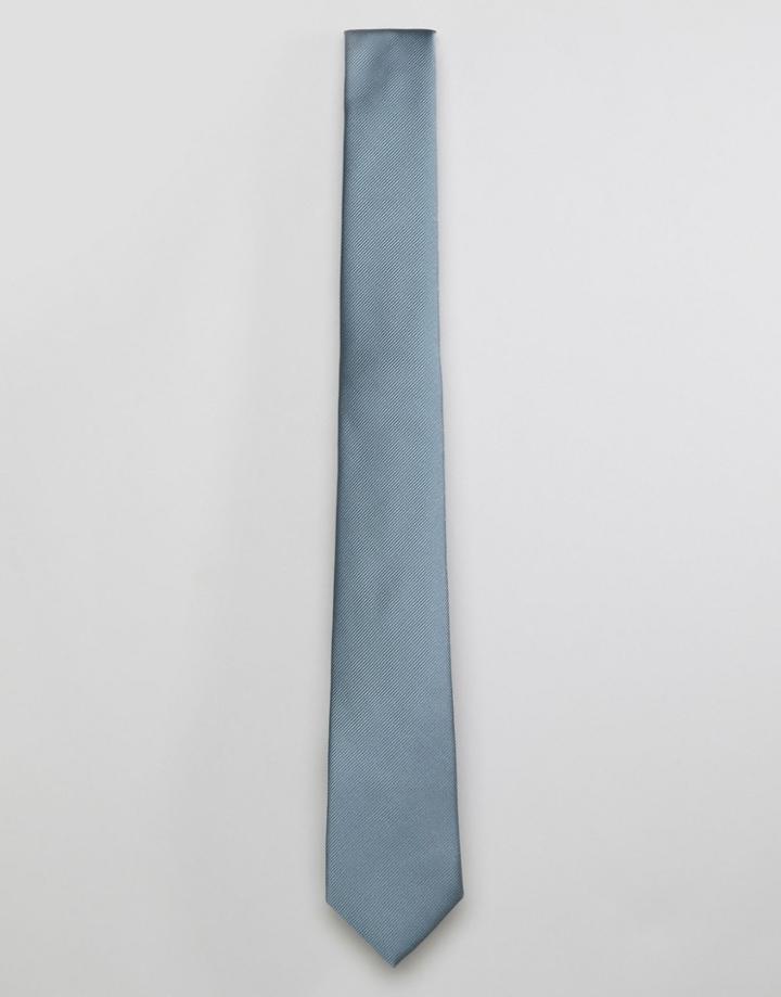 Burton Menswear Wedding Textured Tie In Teal - Green