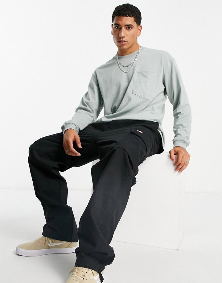 Pull & Bear Oversized Long Sleeve T-shirt In Green