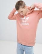 Adidas Originals Adicolor Hoodie With Trefoil Logo In Pink Cw1245 - Pink