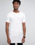 Only & Sons Muscle Fit Longline T-shirt - White