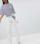 Weekday Row Slim Straight Leg Jeans With Organic Cotton In White - White