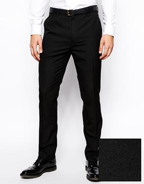 Asos Skinny Fit Tuxedo Trousers - Black