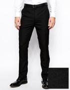 Asos Skinny Fit Tuxedo Trousers - Black