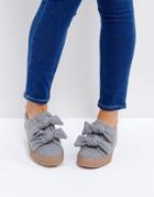 Asos Ditzy Bow Sneakers - Gray